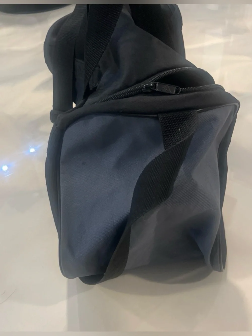 Adidas Black and Gray Duffel Bag with Logo